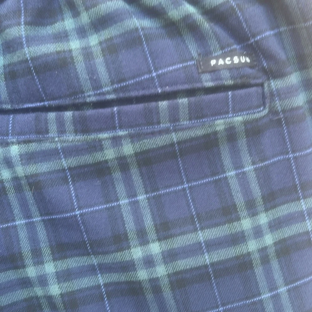 Pacsun Blue/Green Tarten Plaid Cargo Pant Men's Size L